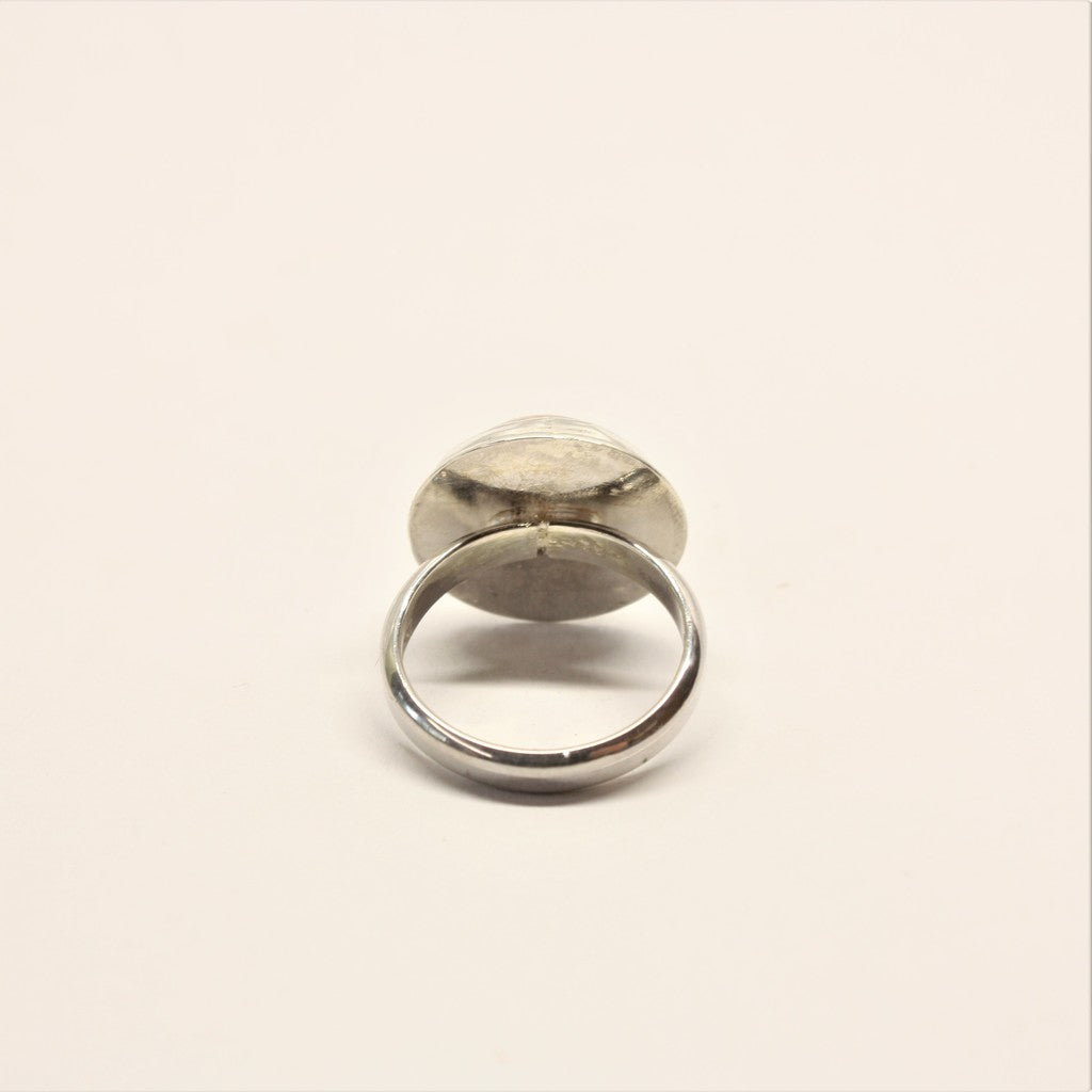 Black-Orange-Round-Enamel-Ring