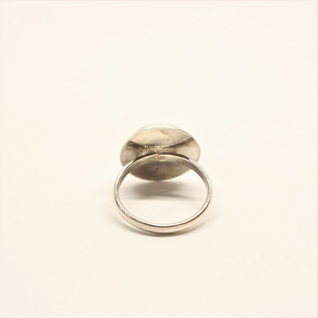 Gray-Orange-Round-Enamel-Ring