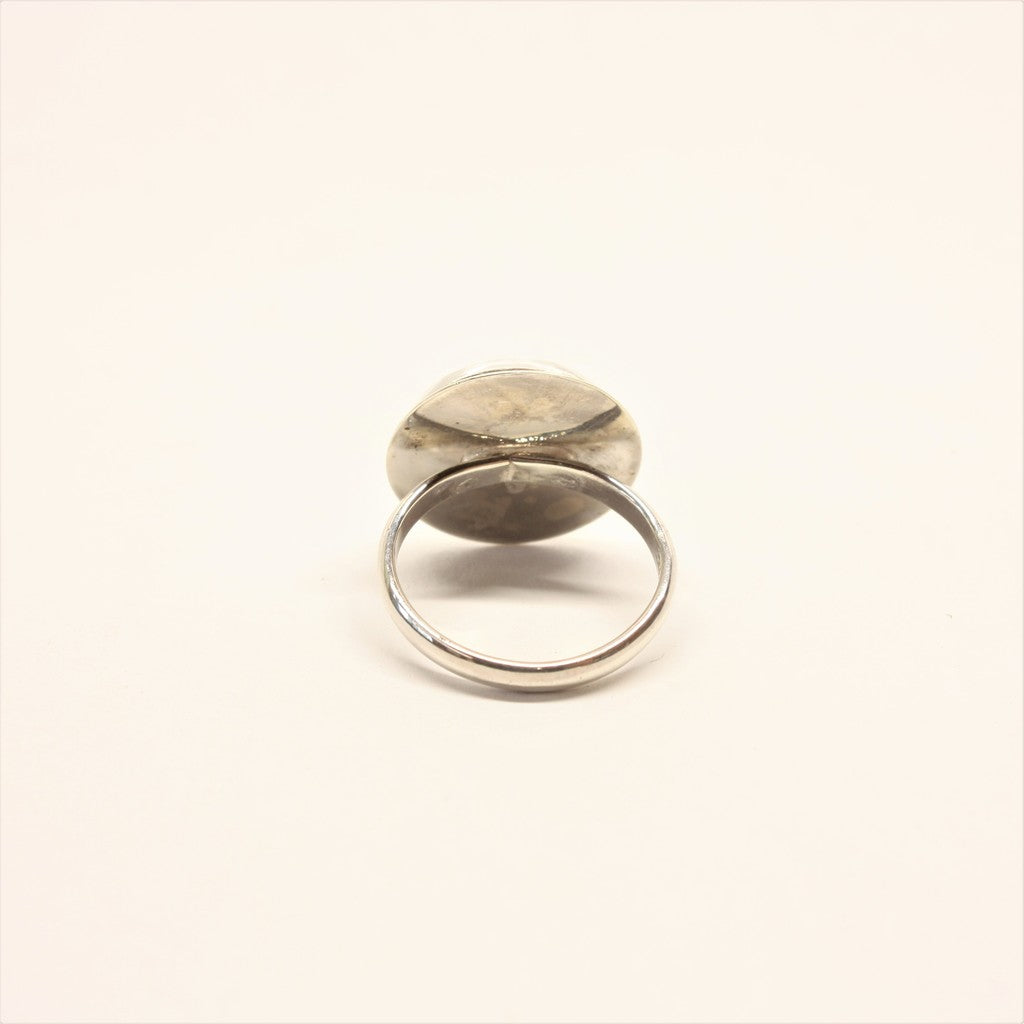 Gray-Red-Enamel-Ring