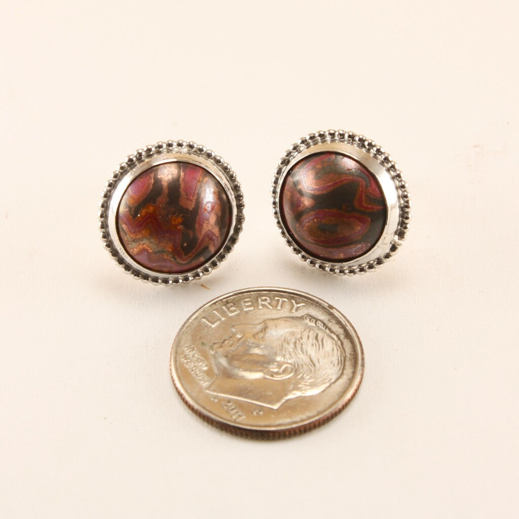 Hido Mokume Gane Stud Earrings