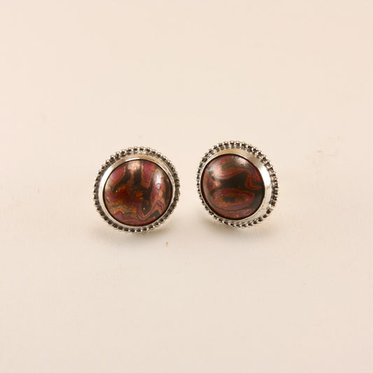 Hido Mokume Gane Stud Earrings