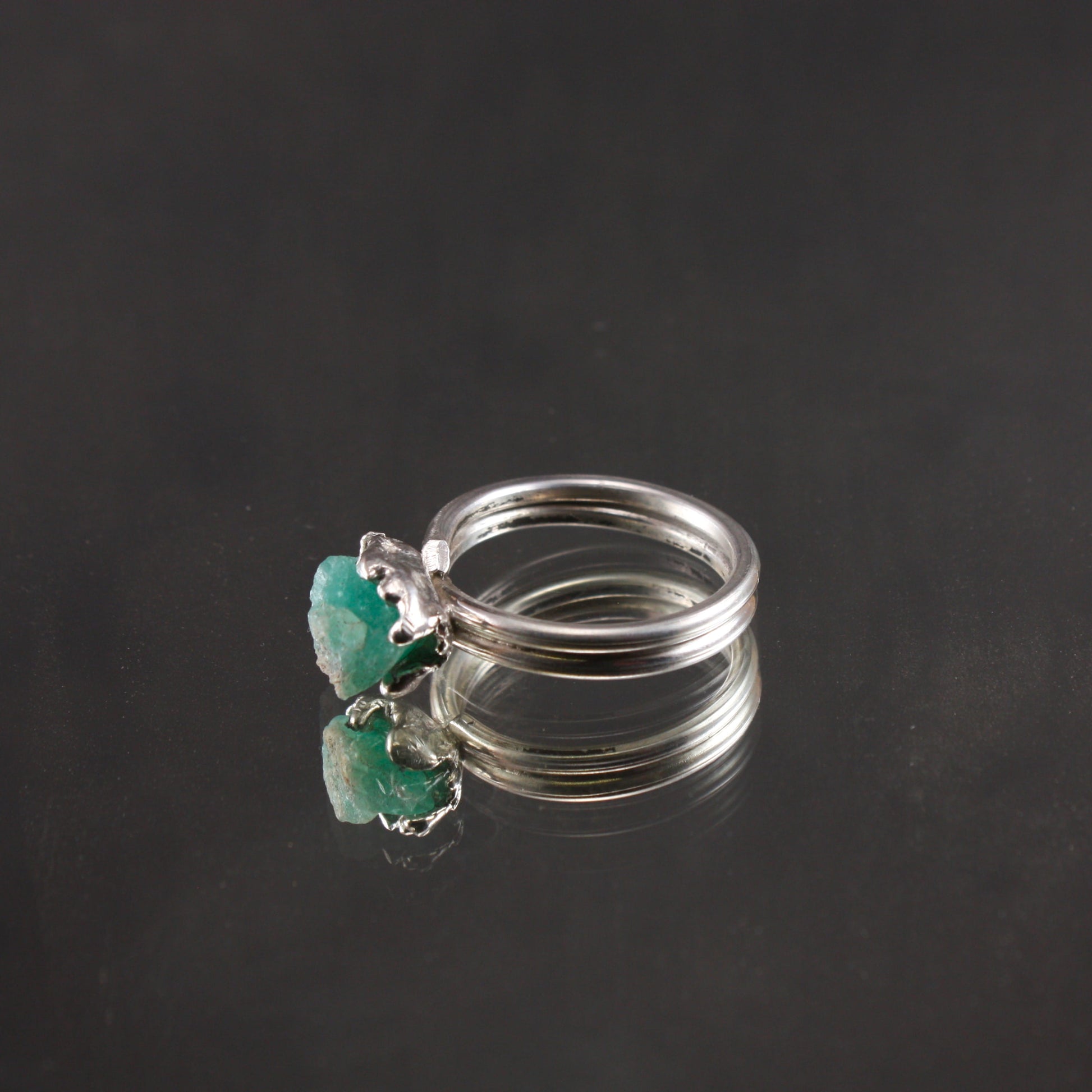 Raw-Emerald-Ring
