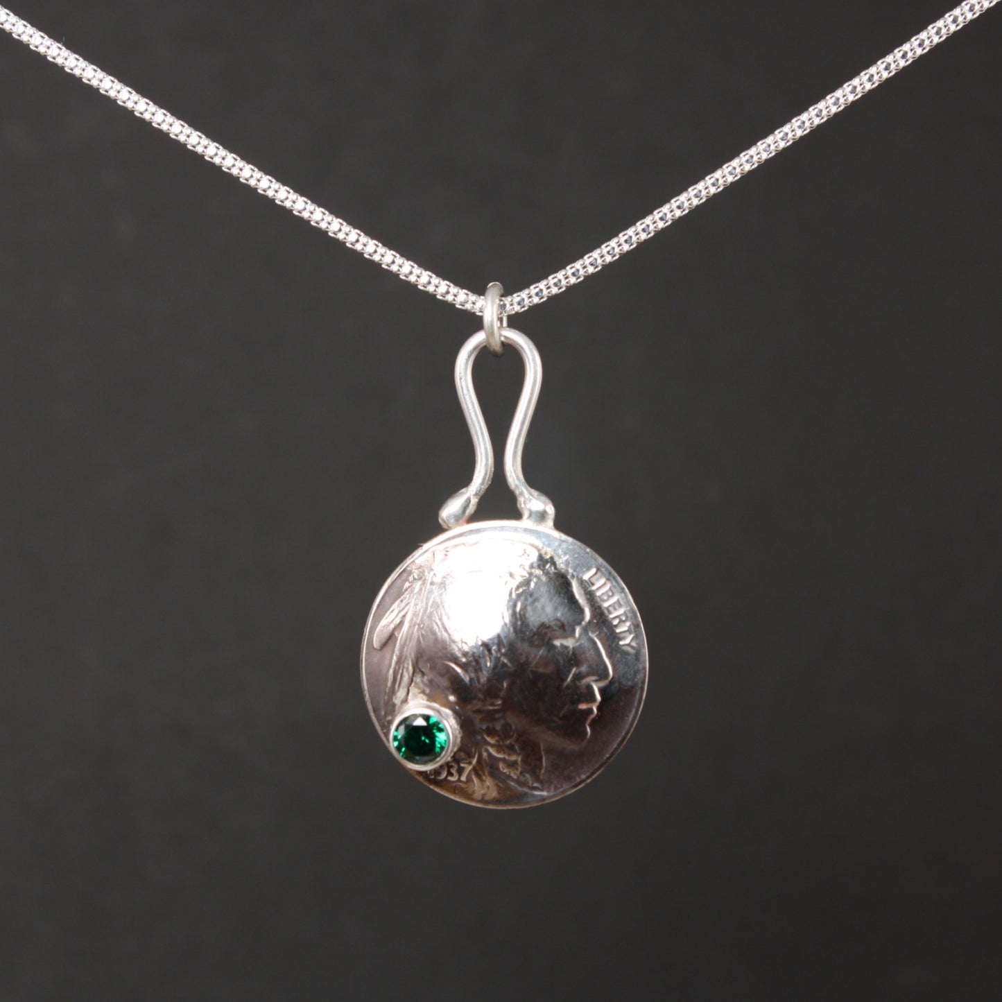 Indian Head Pendant Green