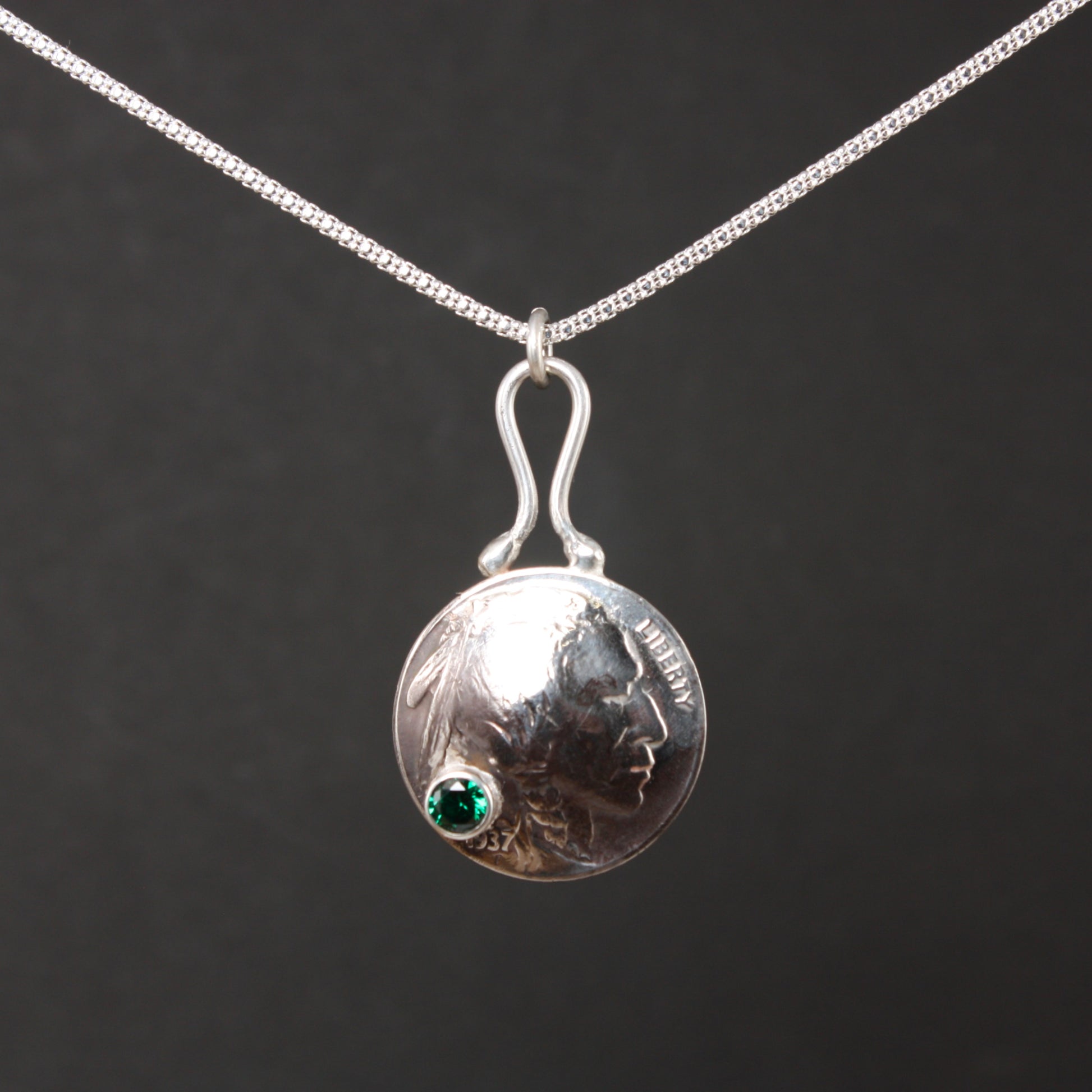 Indian Head Pendant Green