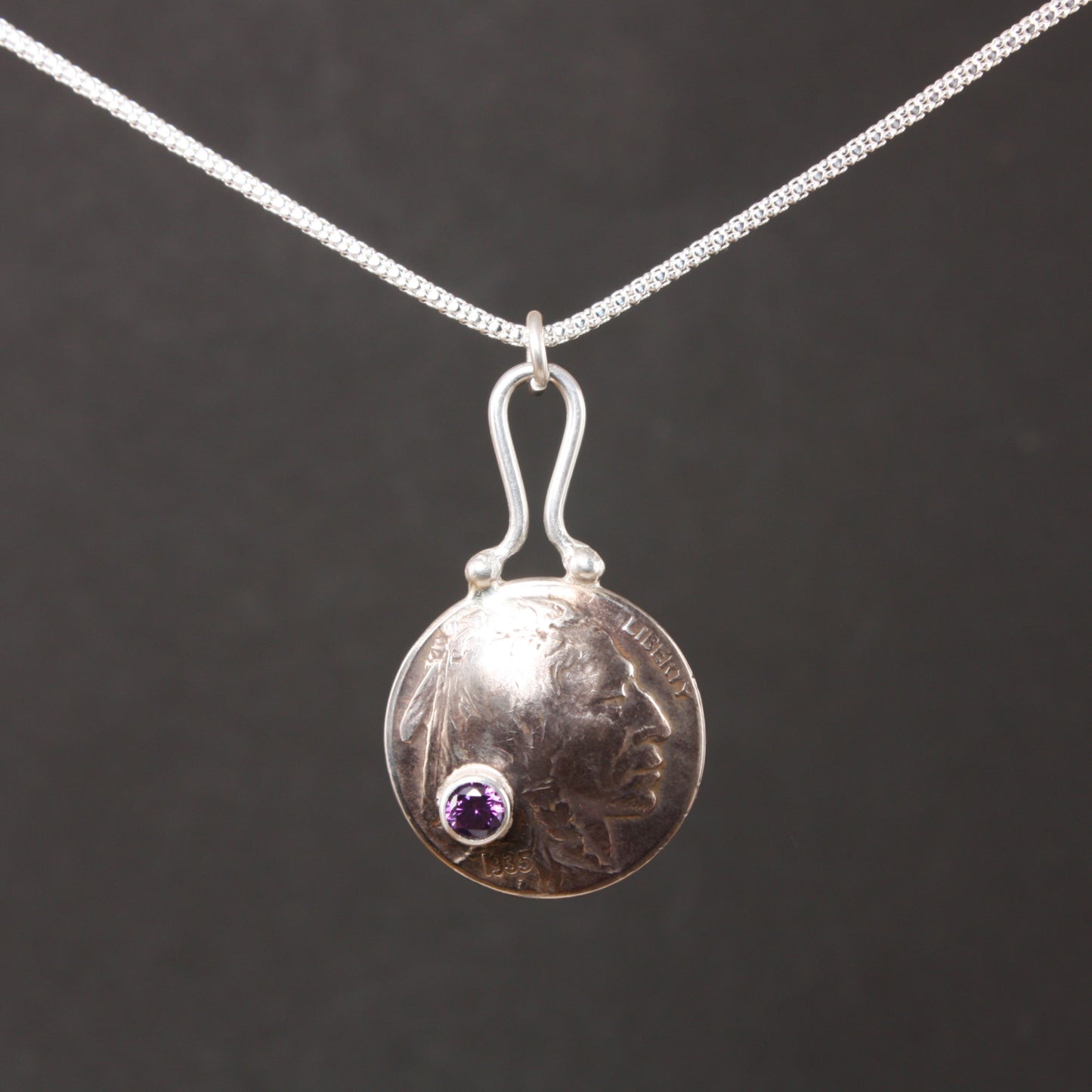 Indian Head Pendant Purple