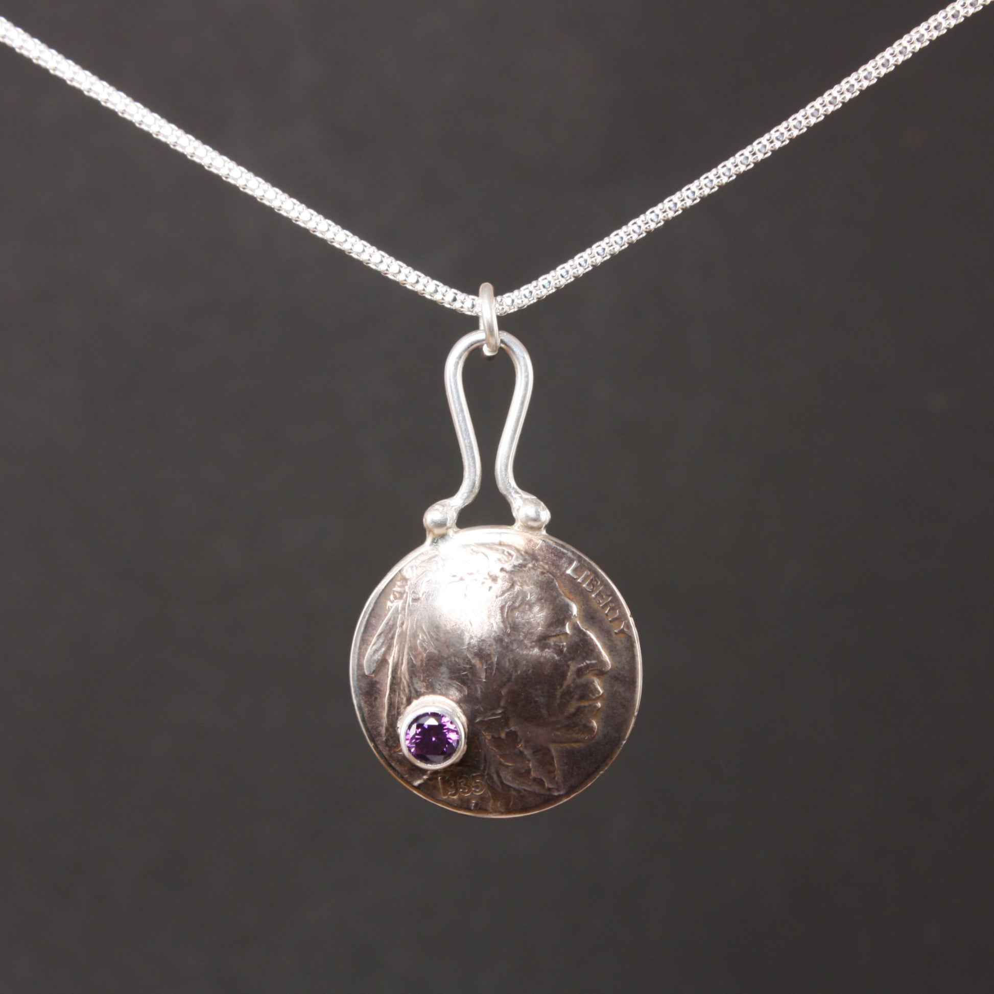 Indian Head Pendant Purple