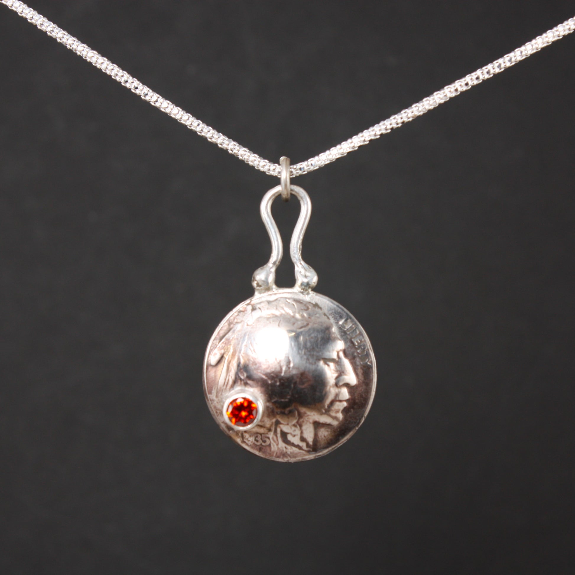 Indian Head Pendant red