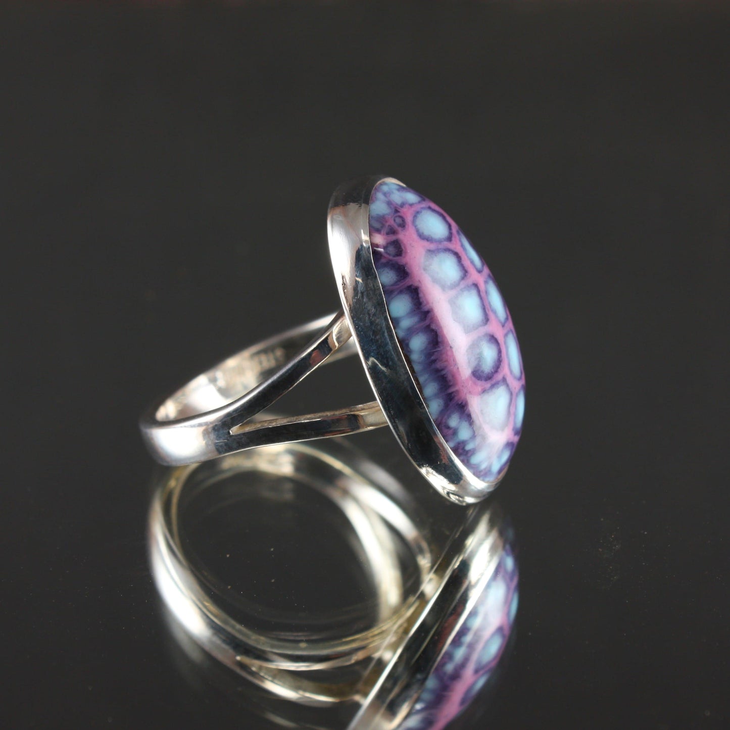 Lavender-Blue-Oval-Enamel-Ring