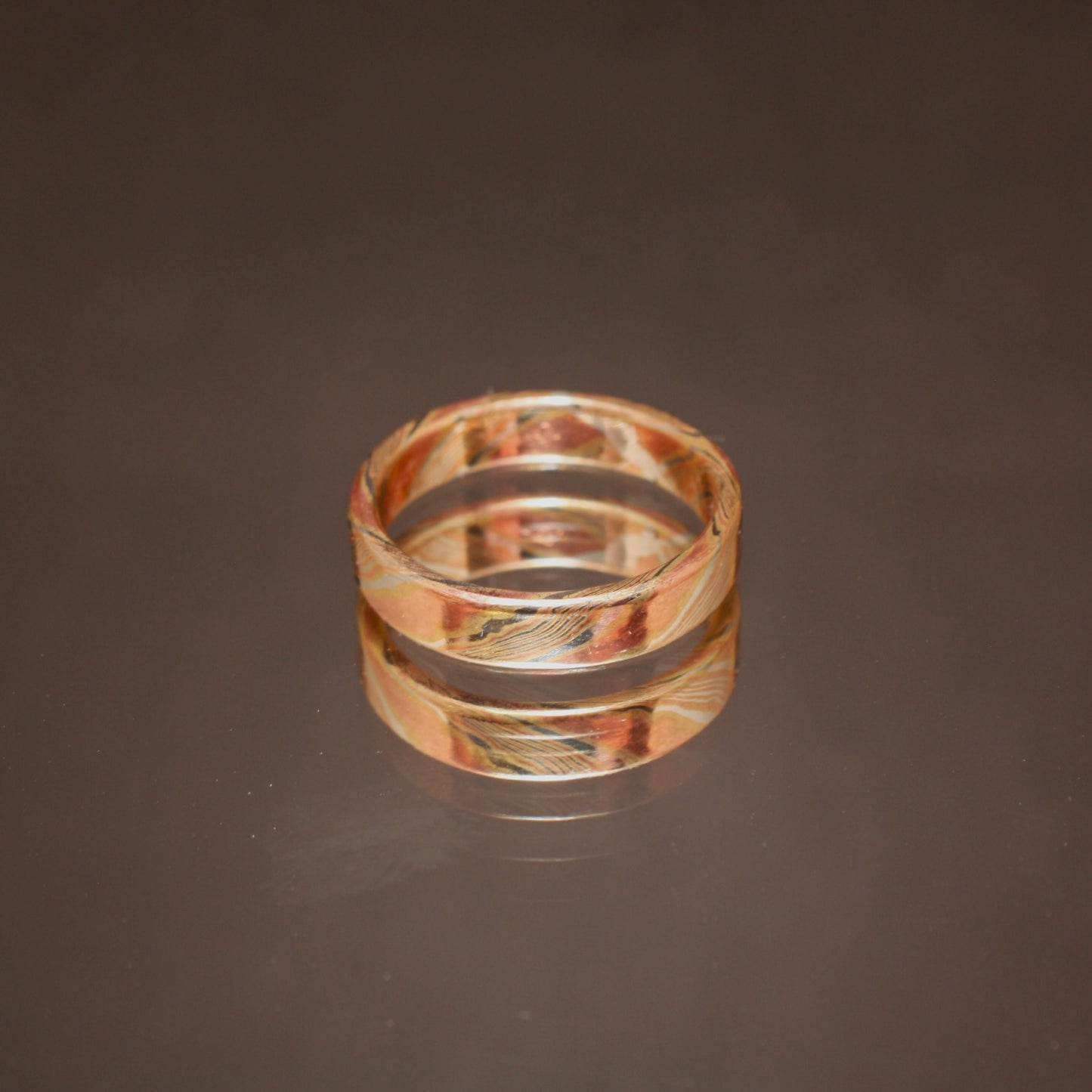 Twist-Pattern-Mokume-ring