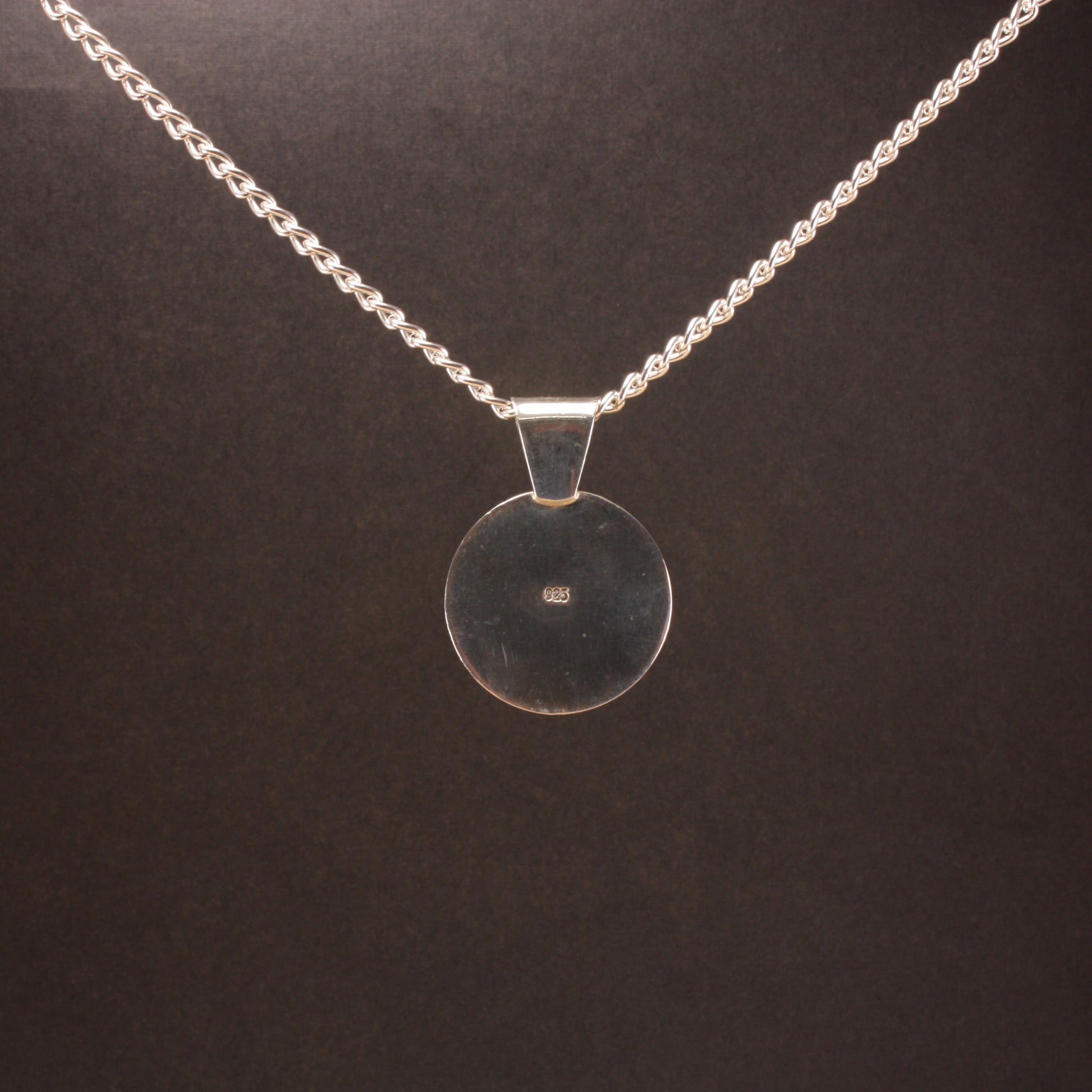 blue / raspberry enamel pendant..