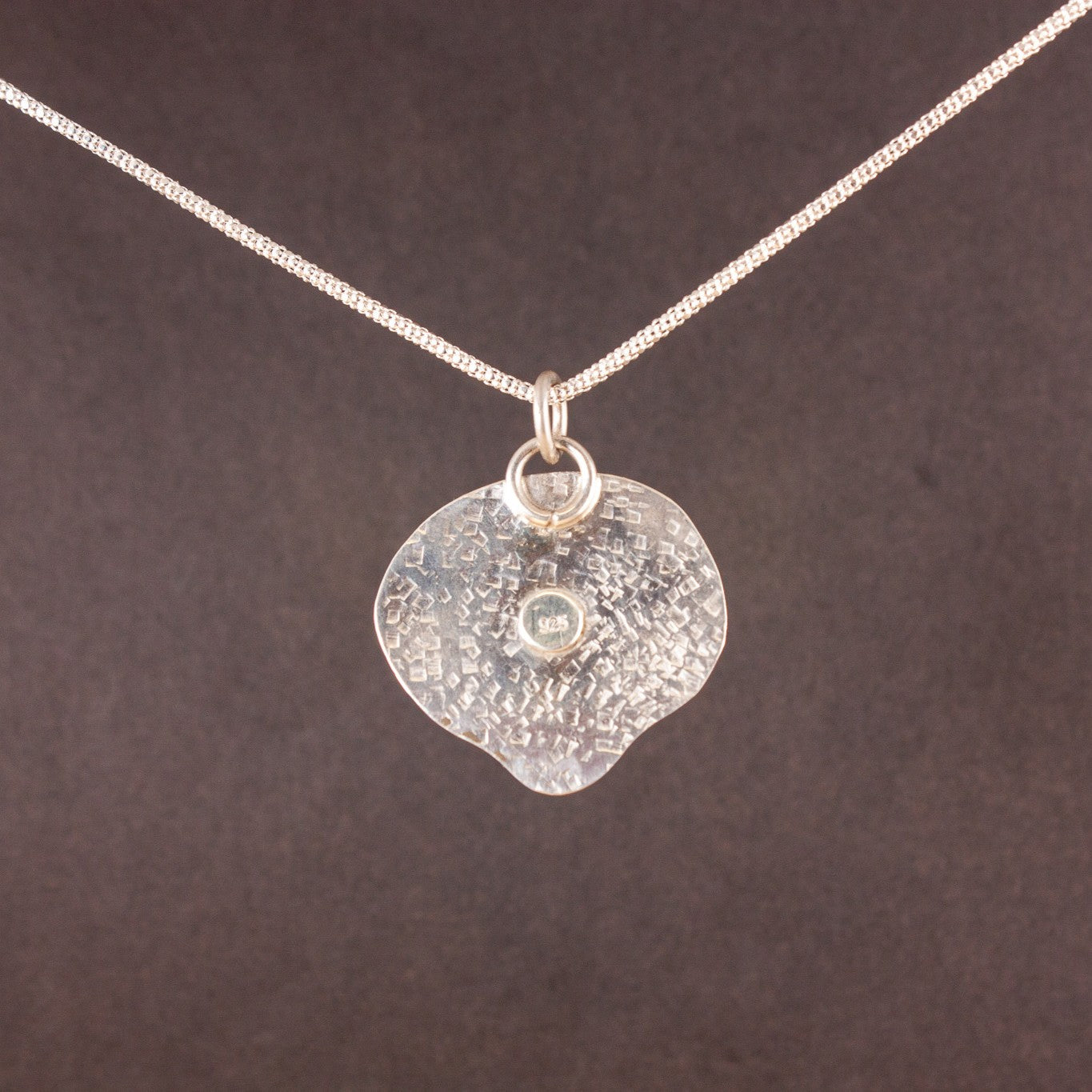 dark green sea glass necklace...