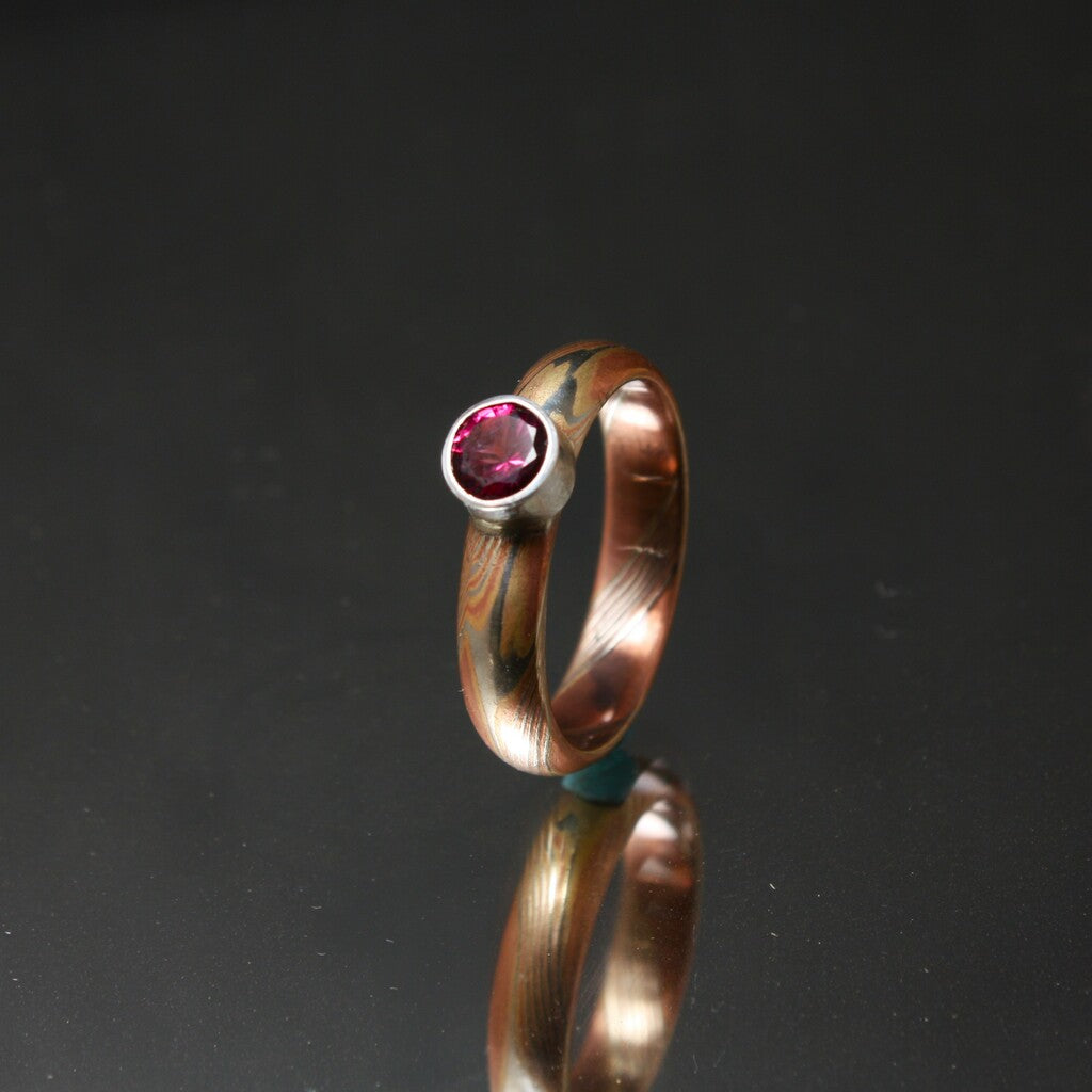 garnet-mokume-ring
