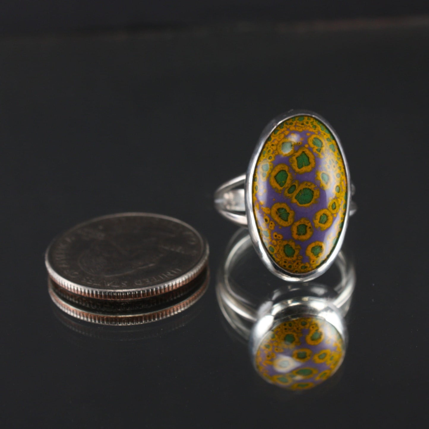 green-and-yellow-oval-enamel-ring