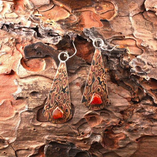 pendulum-mokume-earrings-with-carnelian