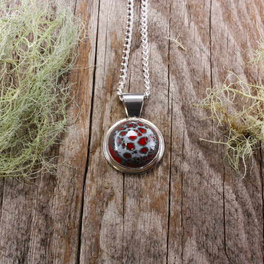 red enamel pendant