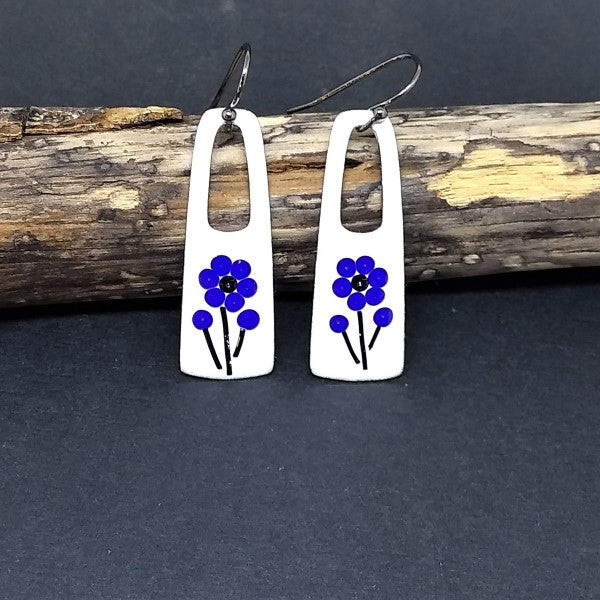 Blue-Flower-Drop-Earrings