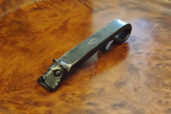 Forged Dog Head Bottle Opener