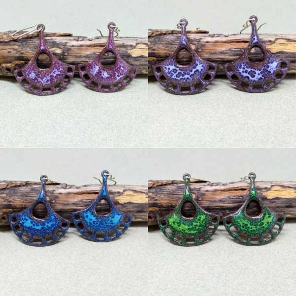 Fan-Style-Enamel-Earrings