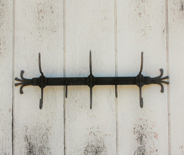 Forged 5 Hook Coat Rack