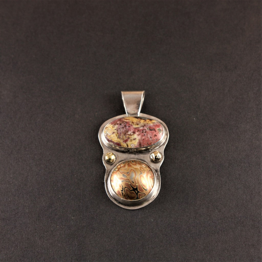 Mokume-Pendant-With-Tiffany-Stone-14k