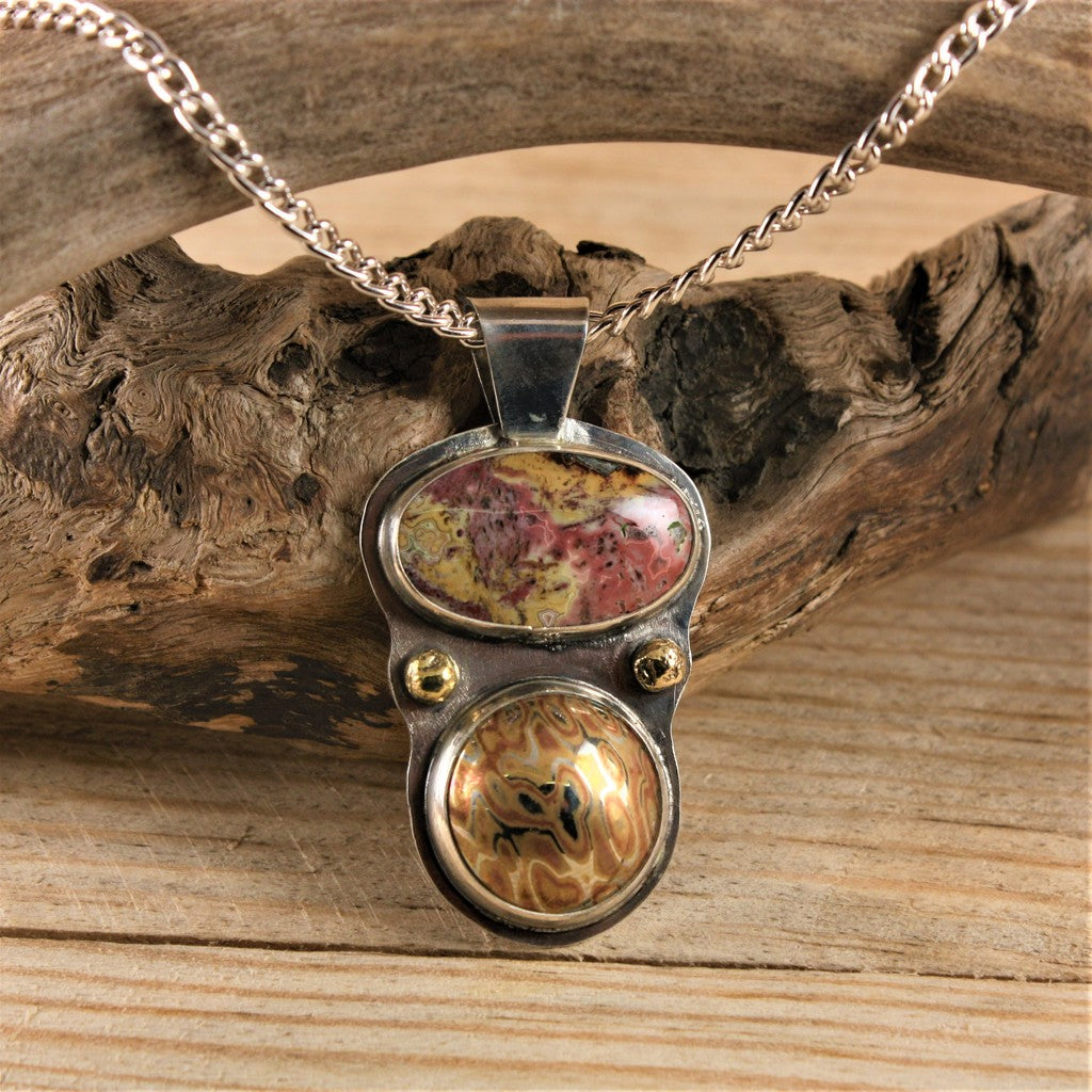 Mokume-Pendant-With-Tiffany-Stone-14k