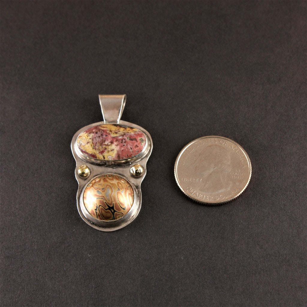 Mokume-Pendant-With-Tiffany-Stone-14k