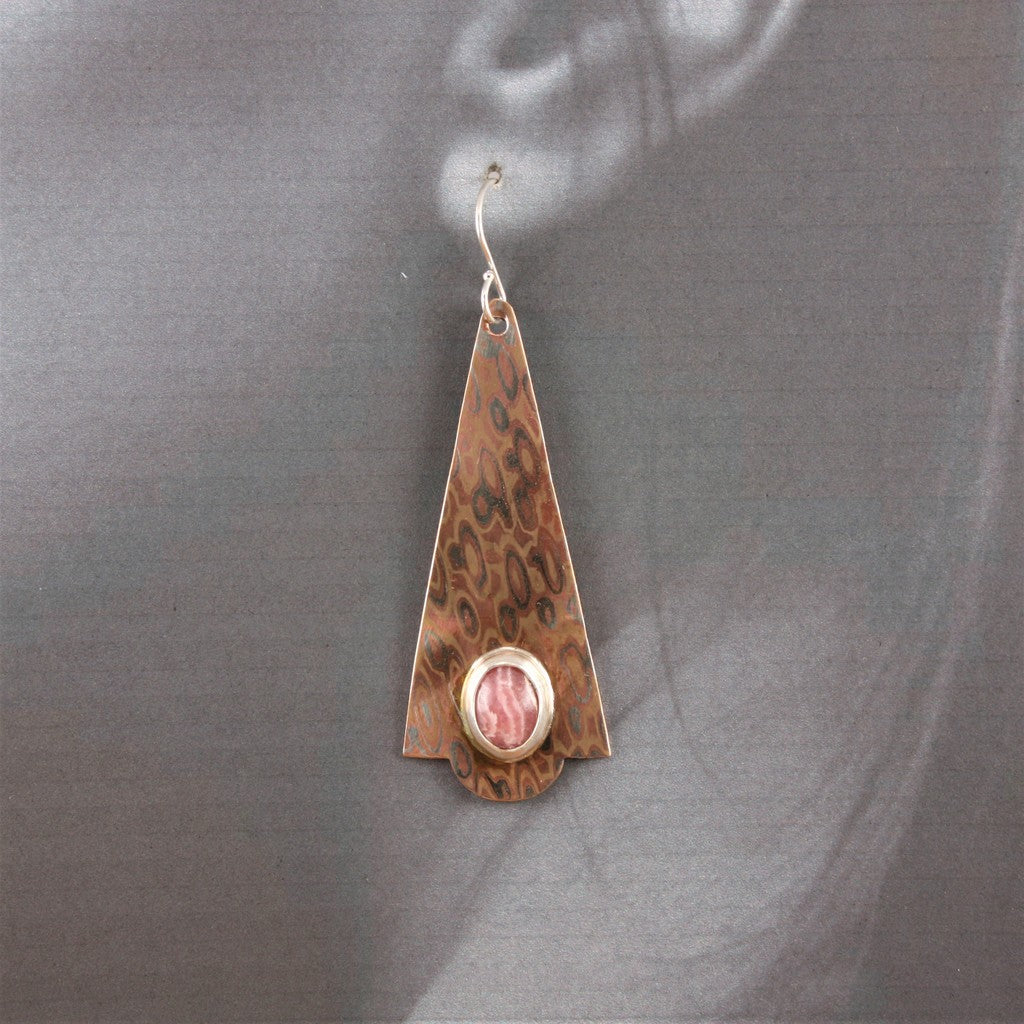 Mokume-pendulum-Earrings-with-Rhodochrosite