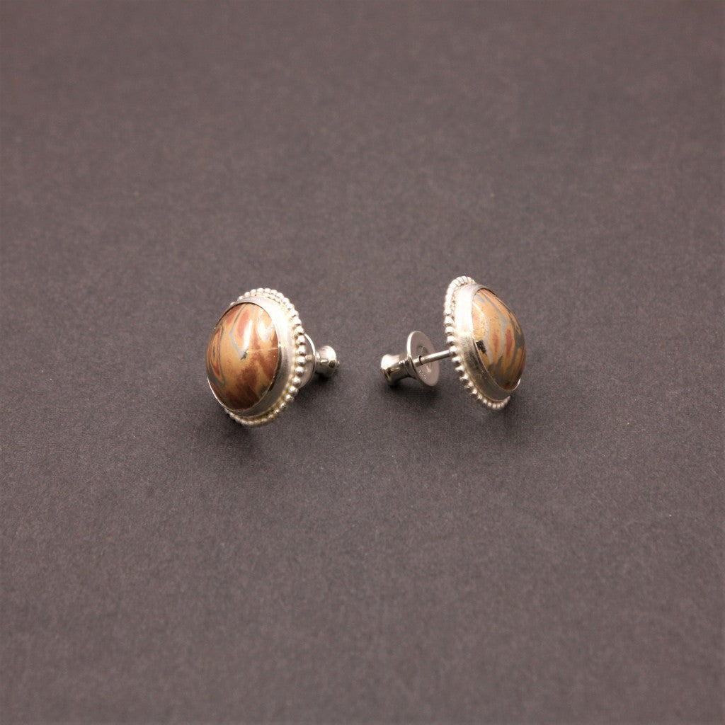 Mokume-Stud-Earrings