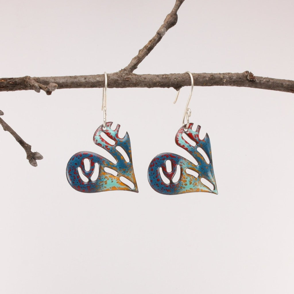 Orange-Blue-Heart-Earrings
