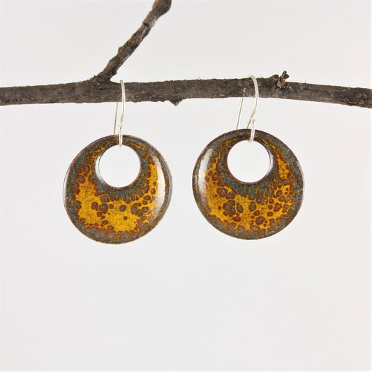Orange-Round-Drop-Earrings