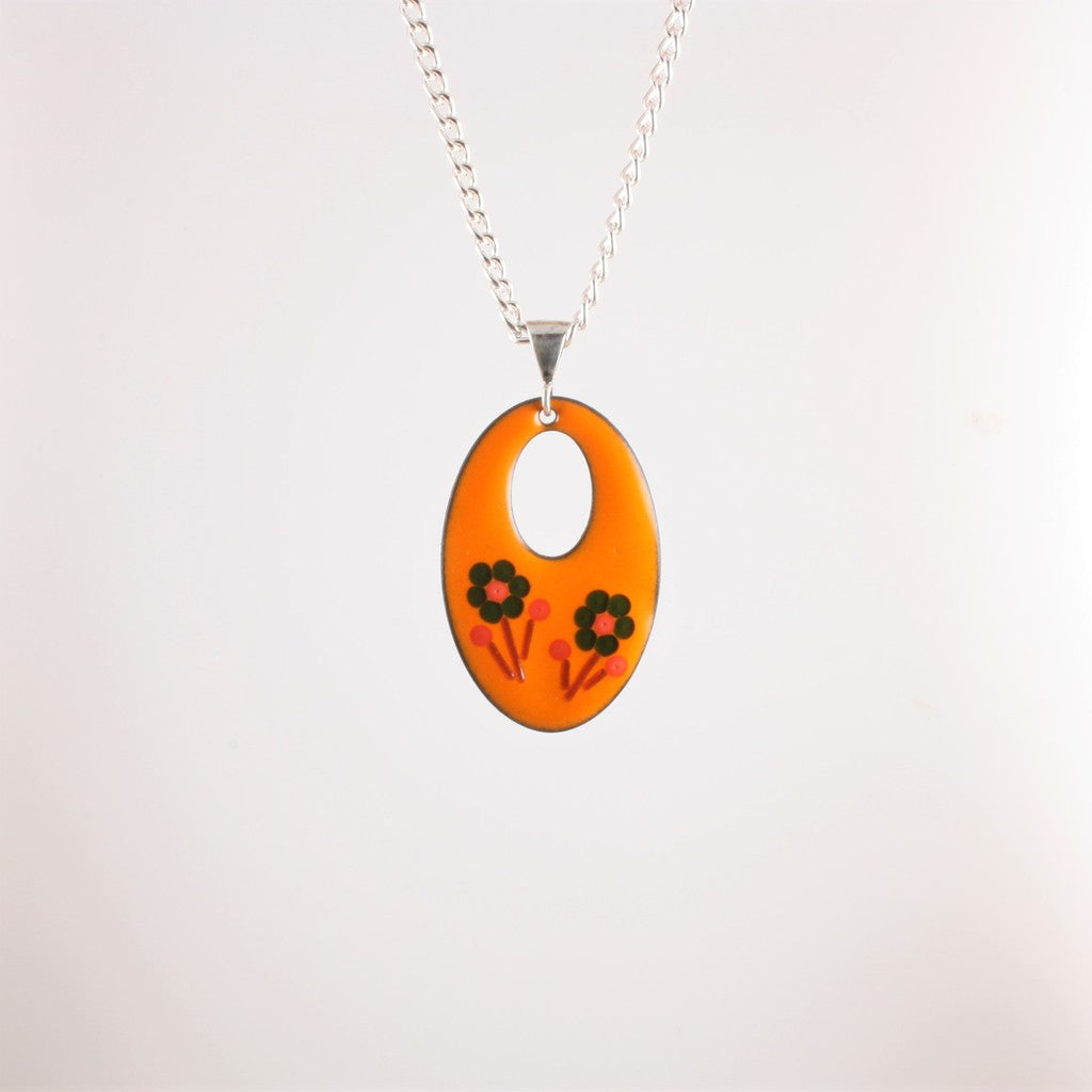 Orange Flower Pendant