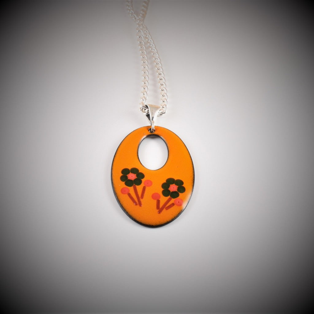 Orange Flower Pendant