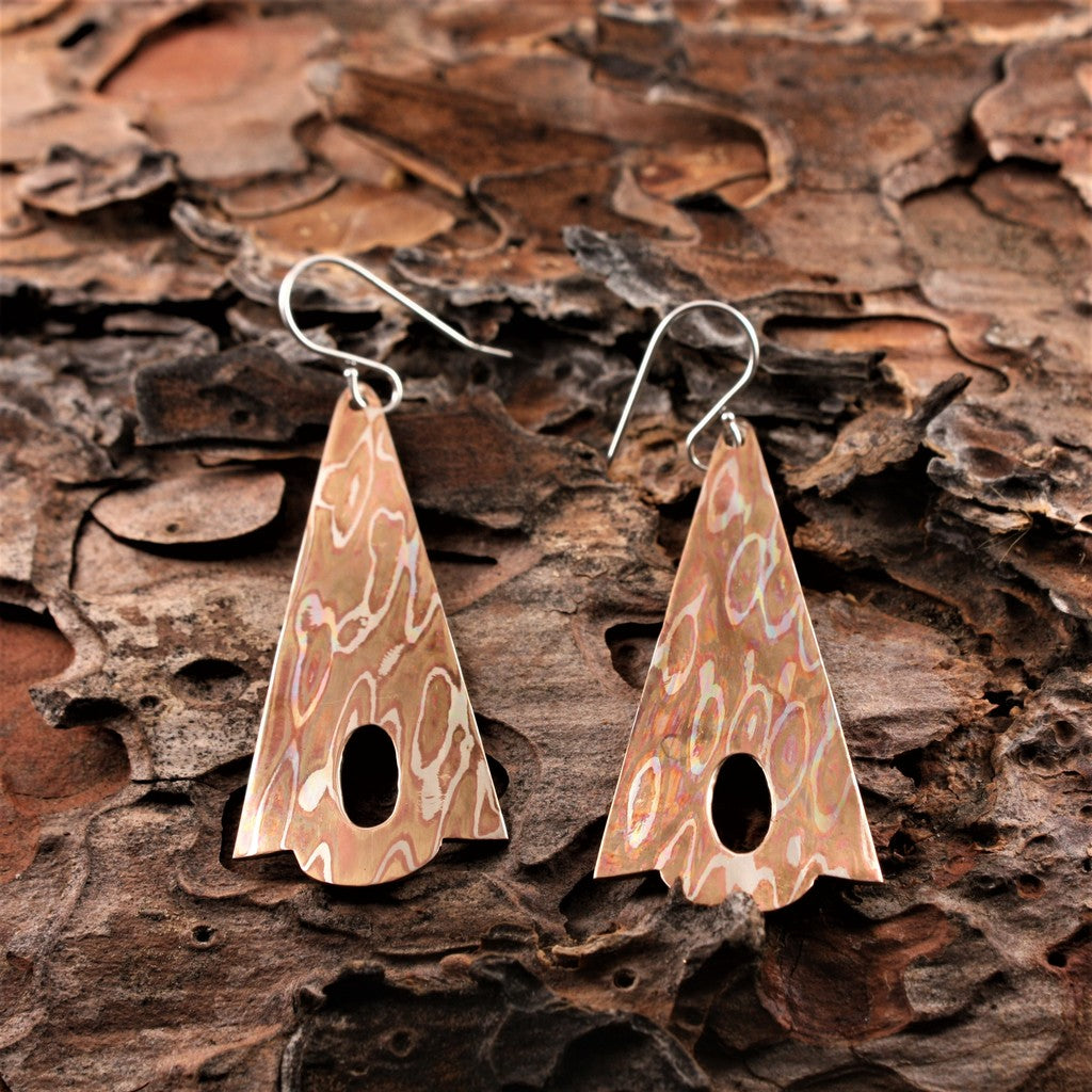 Pendulum-Mokume-Gane-Earrings