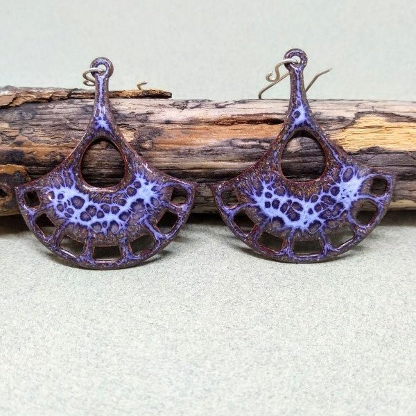 Purple-Fan-Style-Earrings