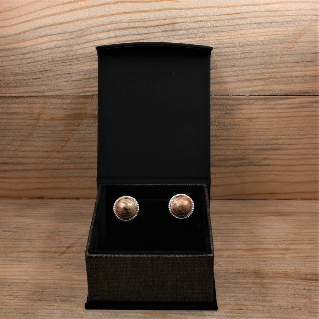 Mokume-Stud-Earrings