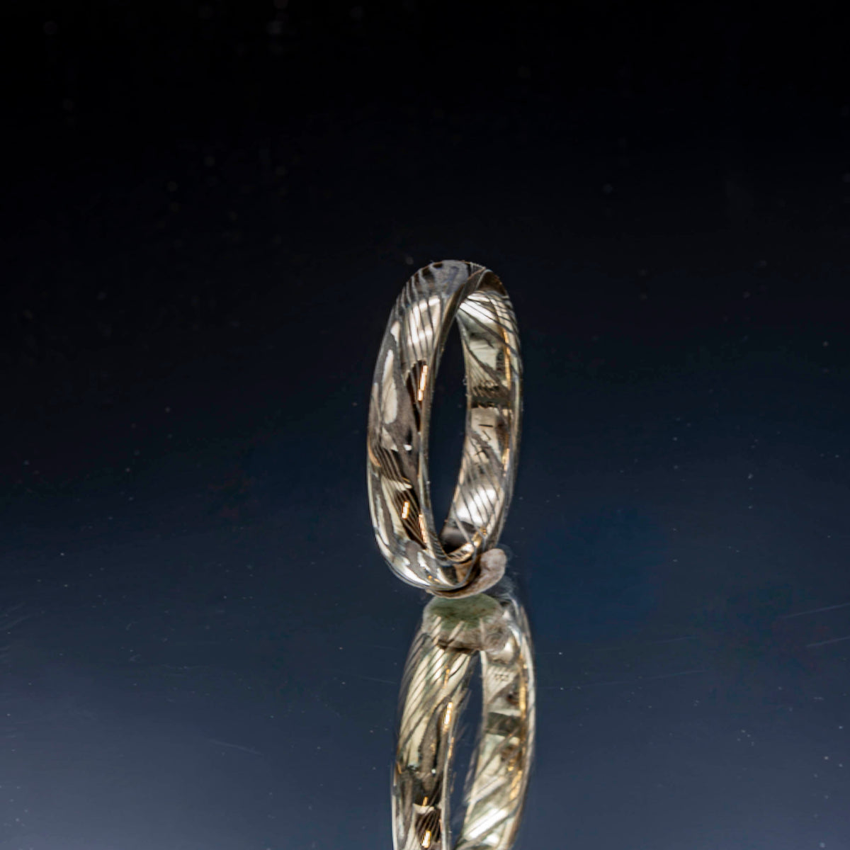 14kgold-s.silver mokume ring..
