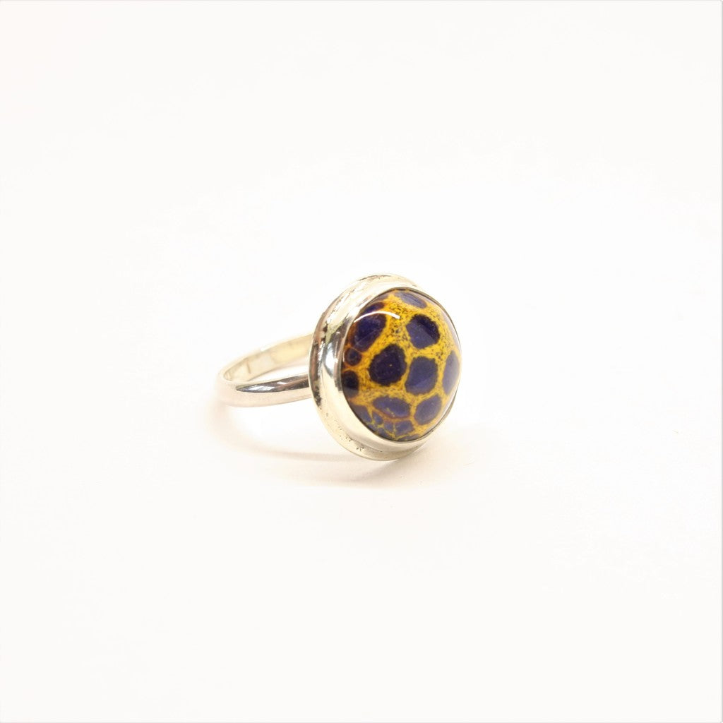 Blue-Yellow-Round-Enamel-Ring