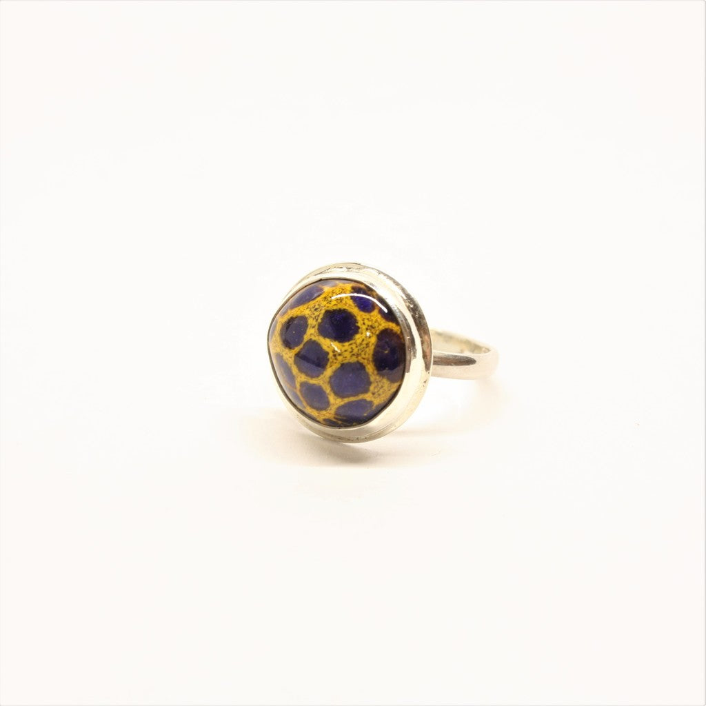 Blue-Yellow-Round-Enamel-Ring