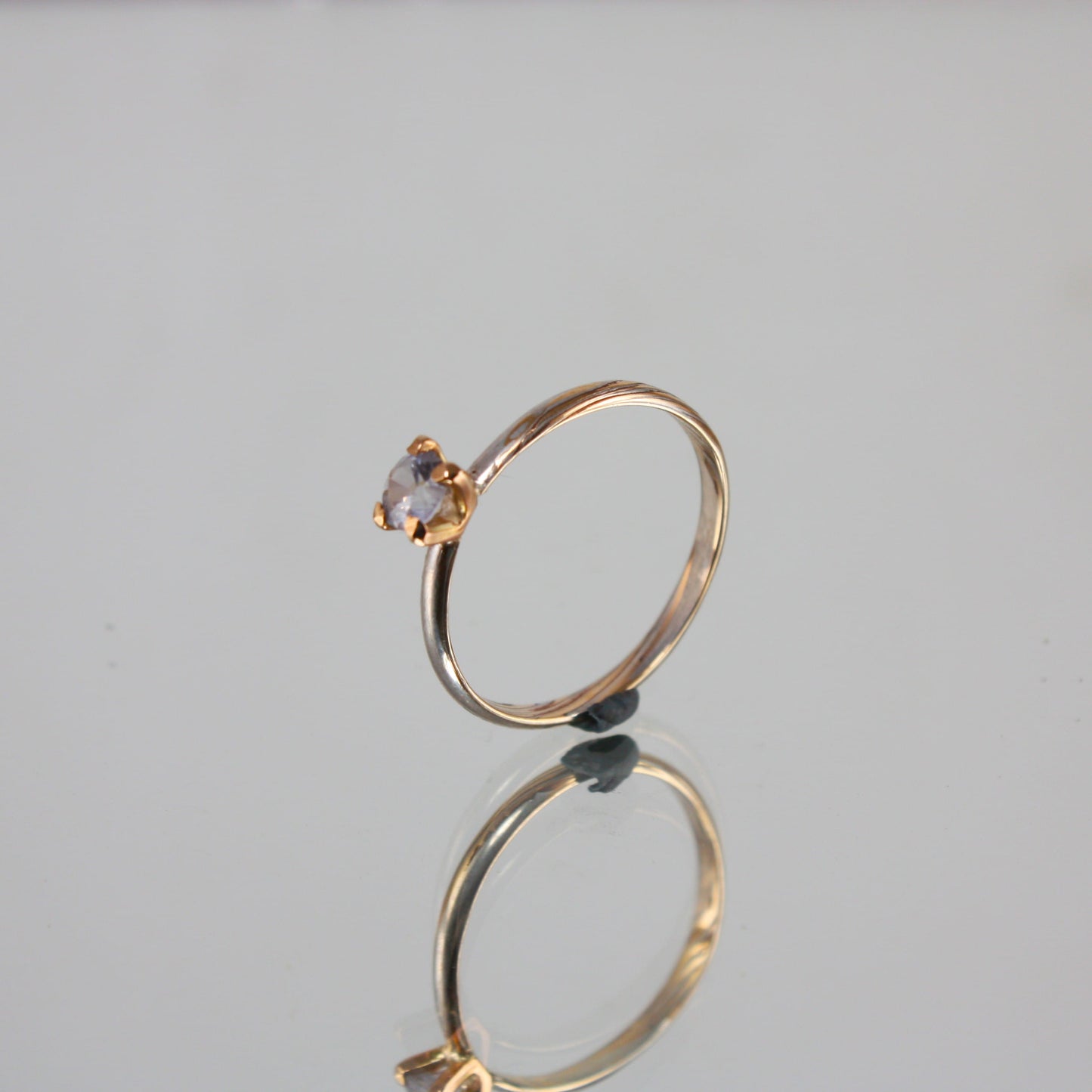 Gold-Mokume-Ring-with-White-Topaz