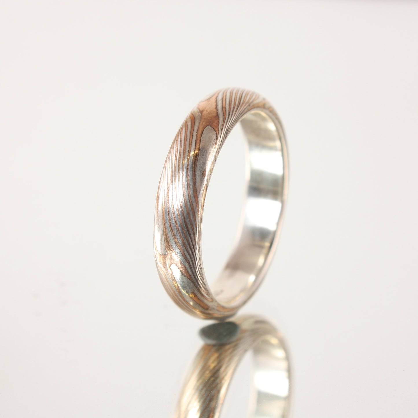 Made To Order Silver and Bronze Mokume Gane Rings