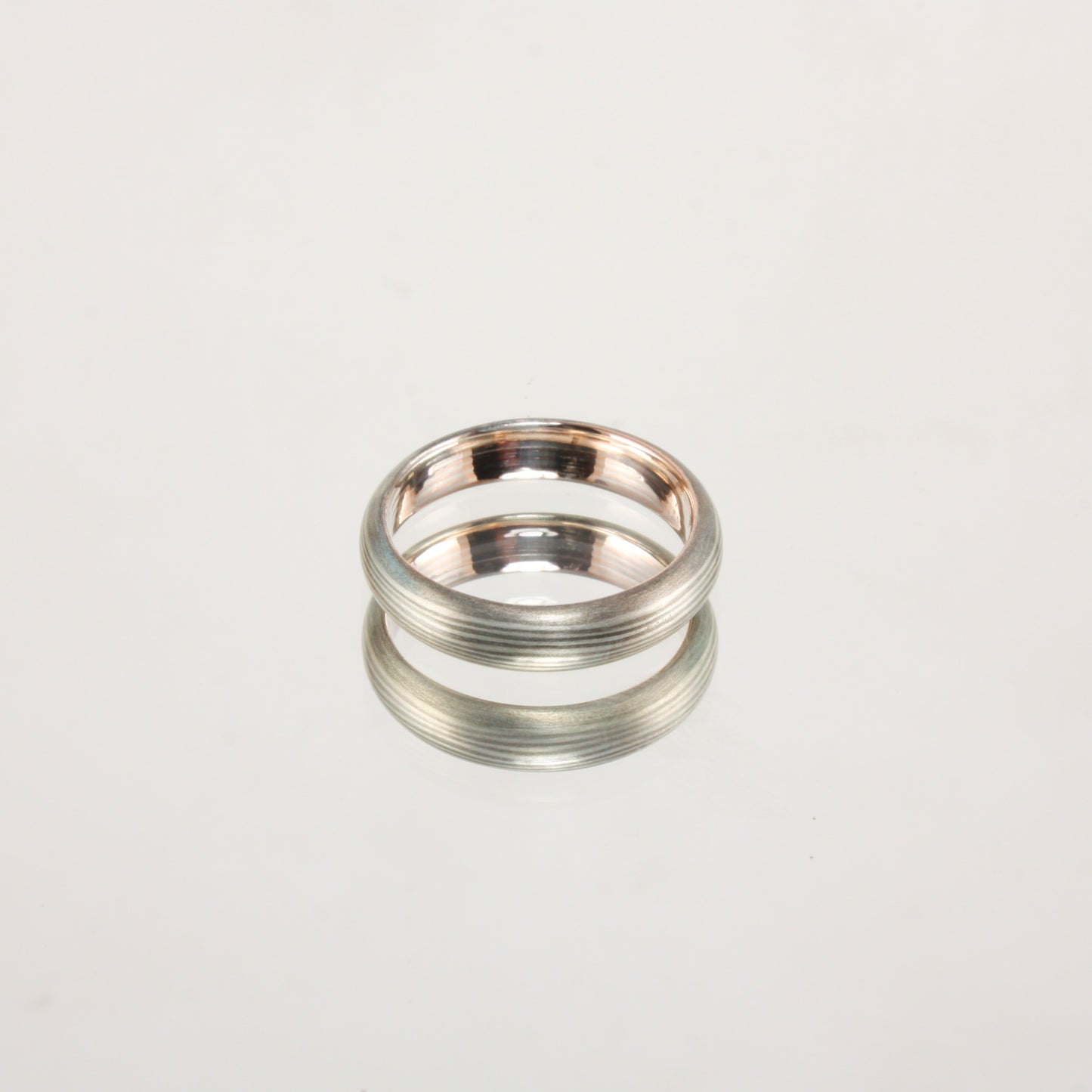 Shibuichi and Sterling Silver Mokume Ring