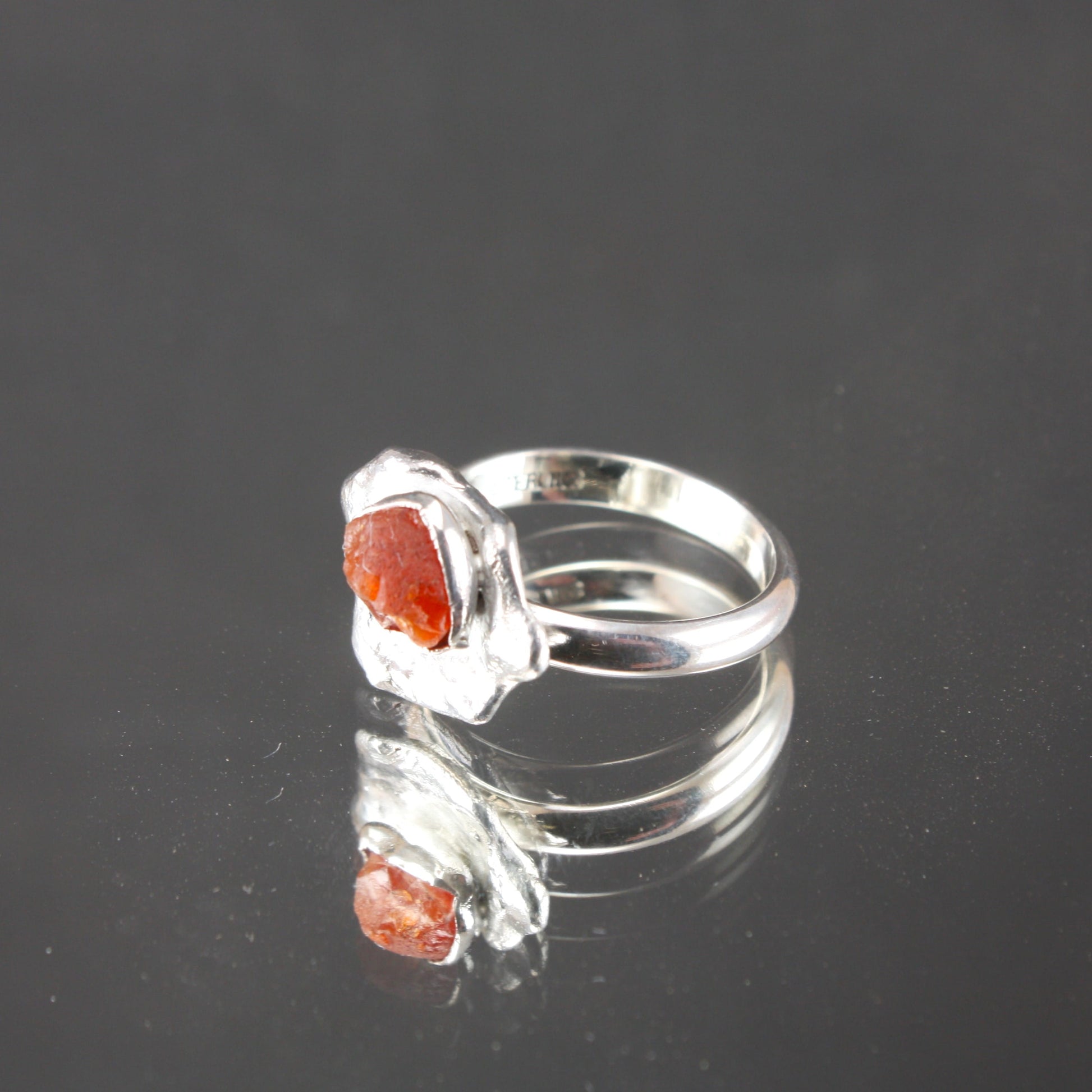 Raw-Carnelian-Water-Cast-Ring