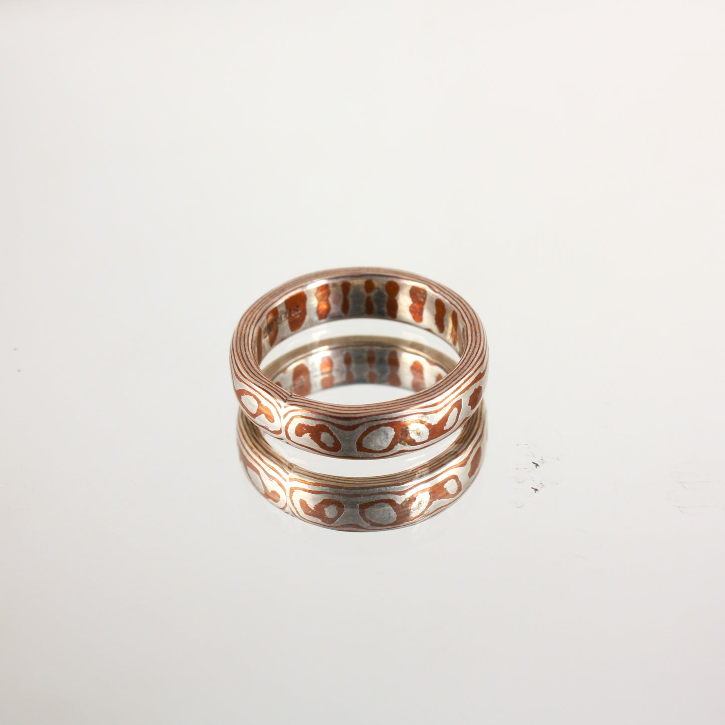 Silver-Copper-Mokume-Ring