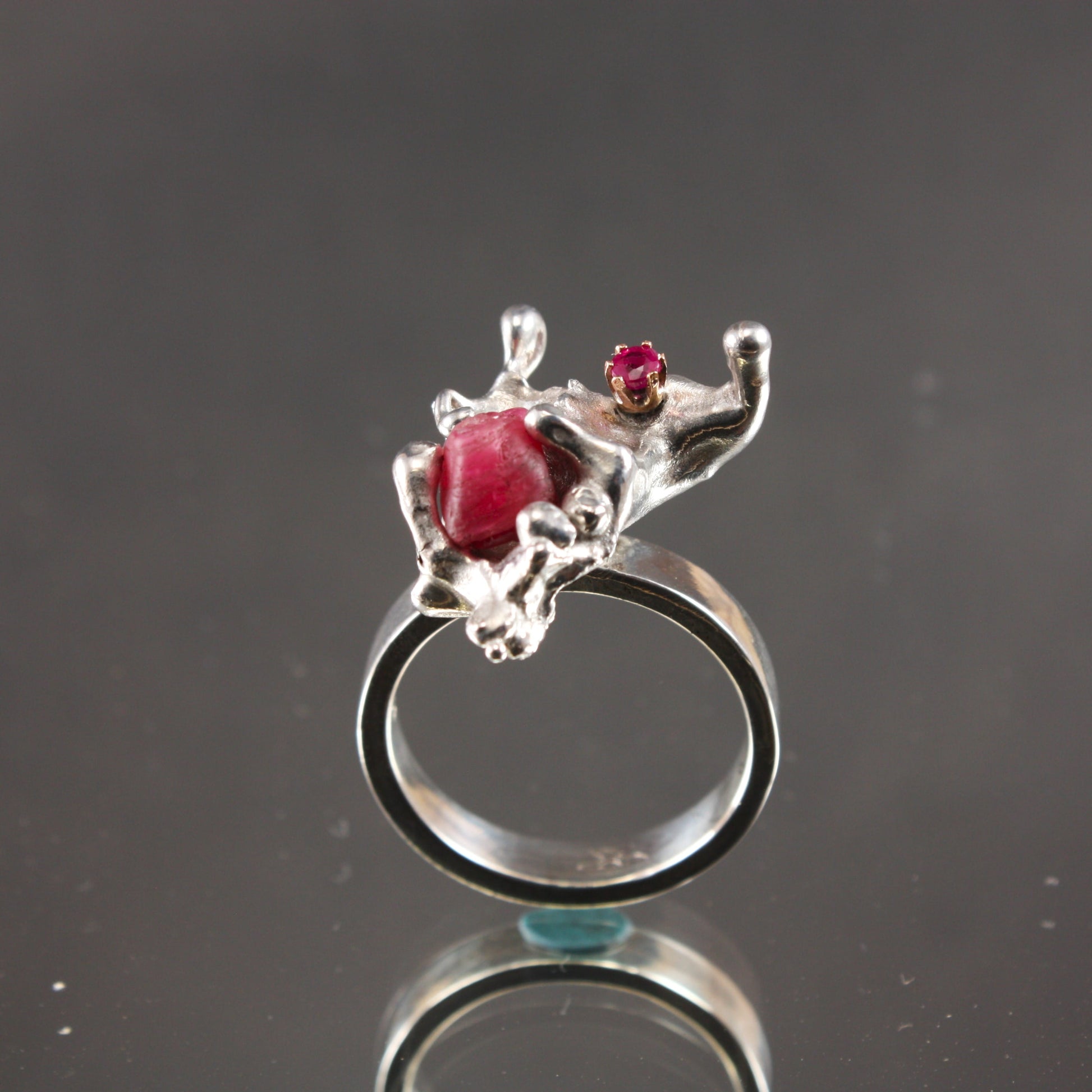 Water-Cast-Spinel-and-Ruby-Ring