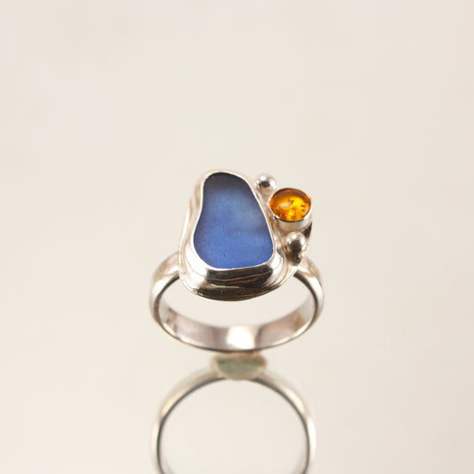 amber-and-aqua-sea-glass-ring