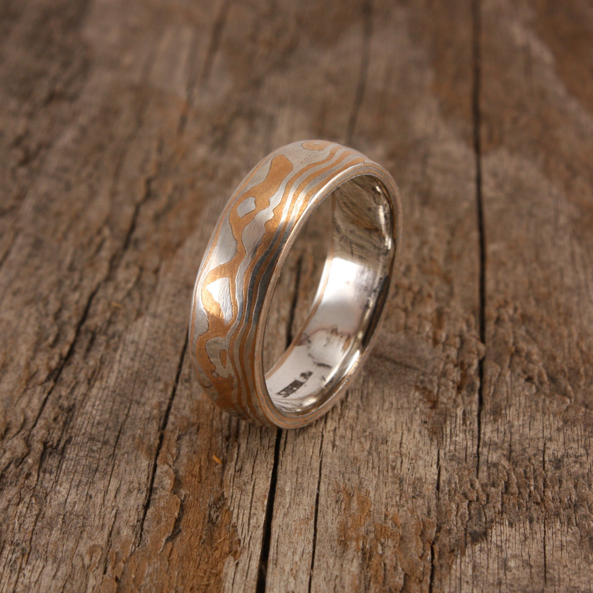 Bronze and Silver Mokume Gane Ring – poonkinneyforge