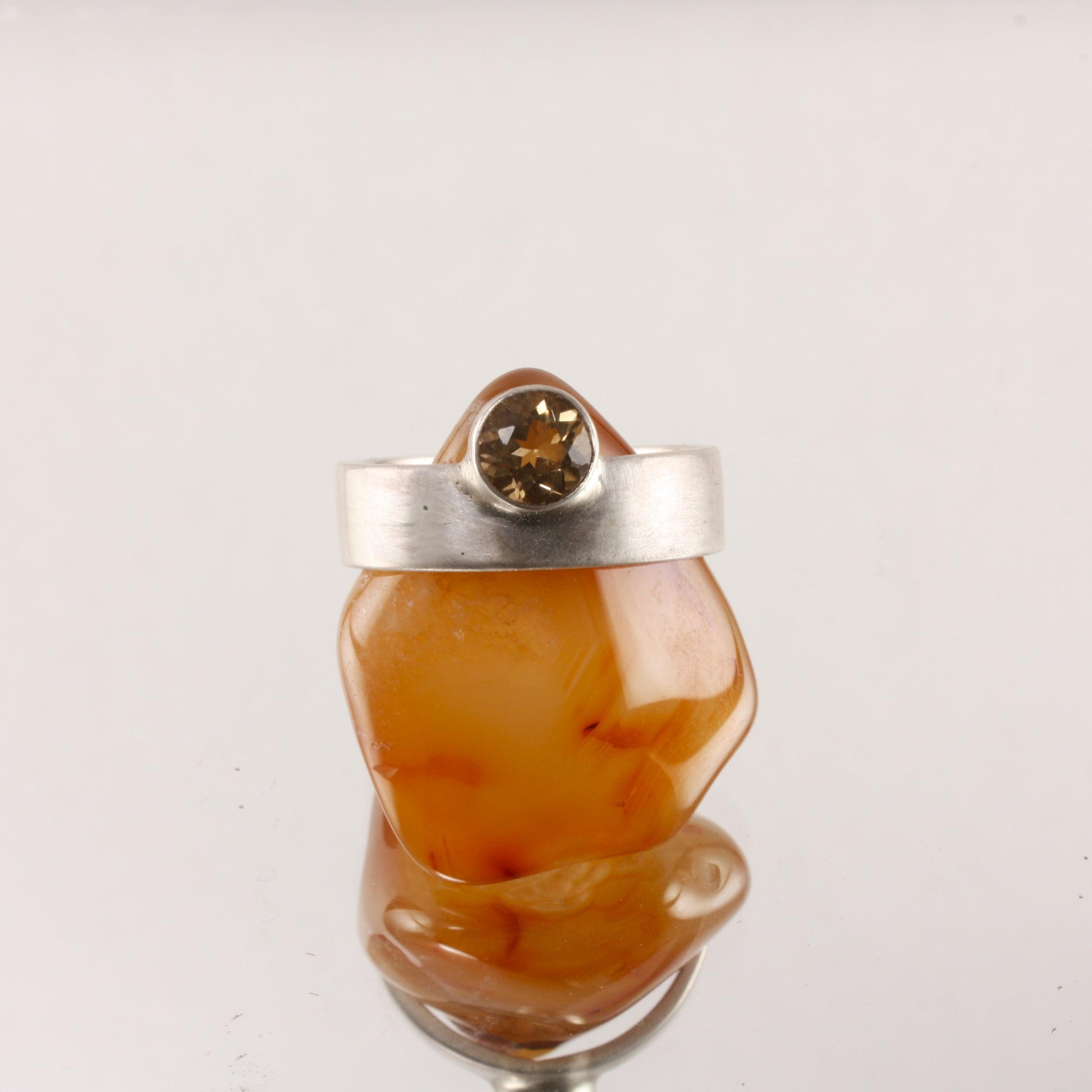 citrine and silver ring...