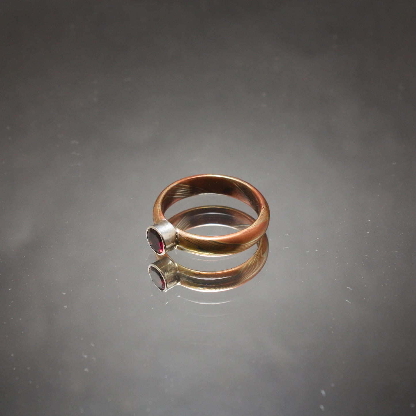 garnet-mokume-ring