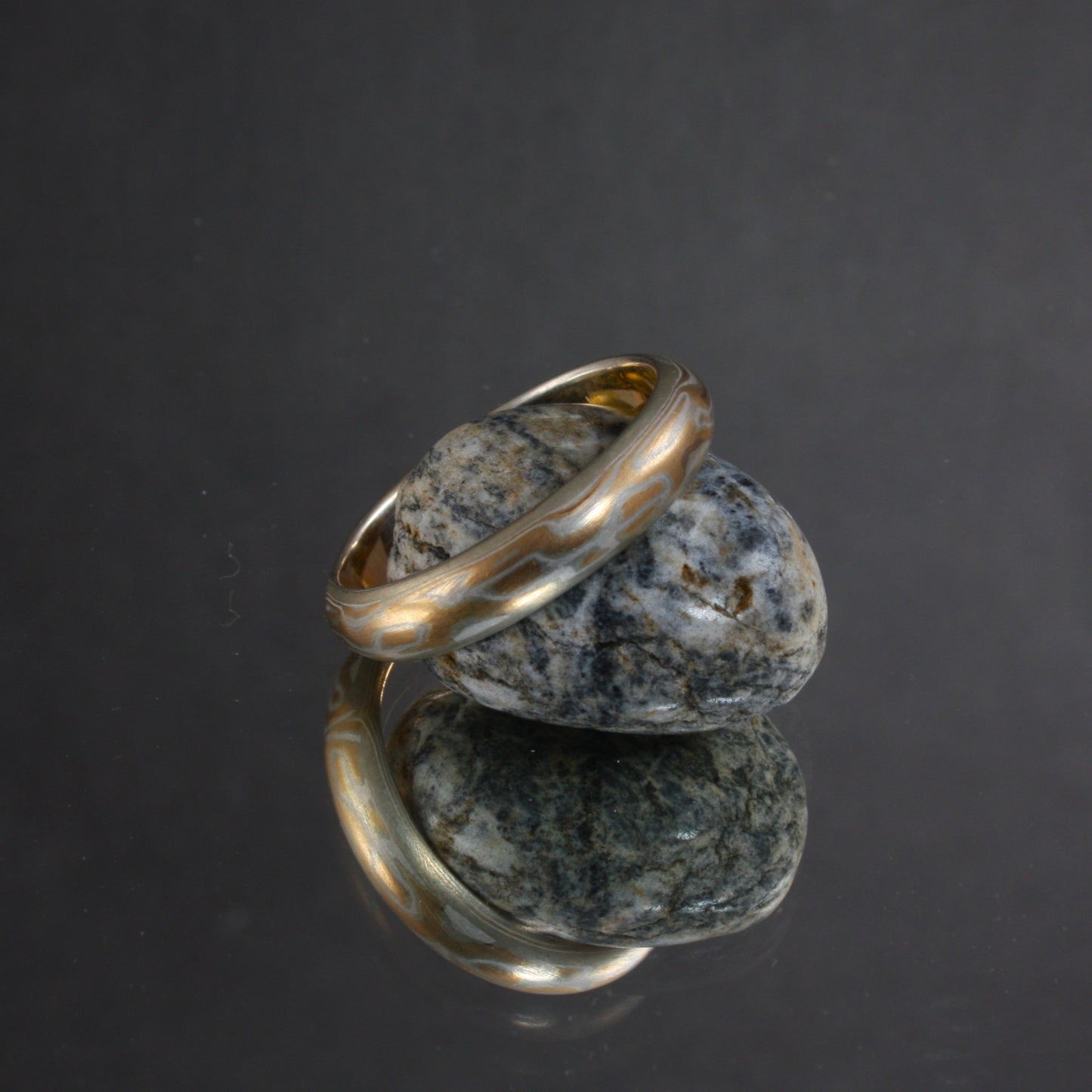 gold mokume ring..