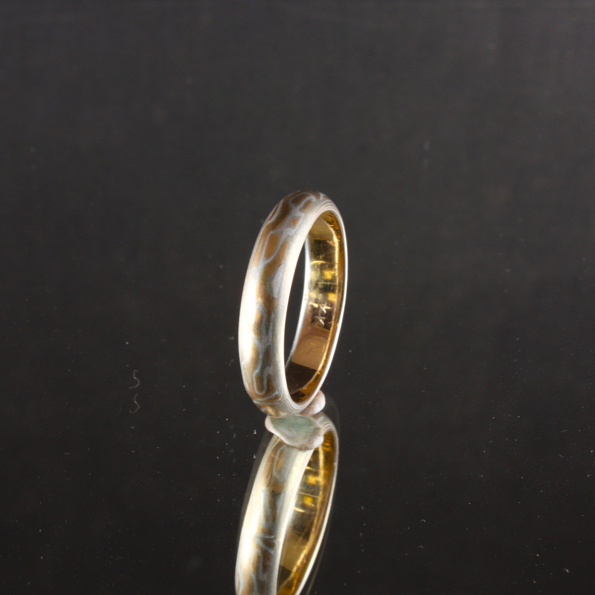 gold mokume ring